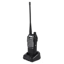 Radio Walkie Talkie Profesional De Doble Banda VHF/UHF 128 Canales. Recargable Con Base De Carga. Color Negro (Unidad).