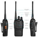 Radios Walkie Talkie De 2 Vías Y 16 Canales. Recargables Con Base De Carga. Color Negro (Pack De 4).