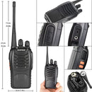 Radios Walkie Talkie De 2 Vías Y 16 Canales. Recargables Con Base De Carga. Color Negro (Pack De 4).