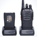 Radios Walkie Talkie De 2 Vías Y 16 Canales. Recargables Con Base De Carga. Color Negro (Pack De 4).