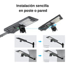 Lámpara Solar LED 500W De Exterior Con Cámara WiFi De Seguridad IP65. Foco con panel solar. Luz blanca.
