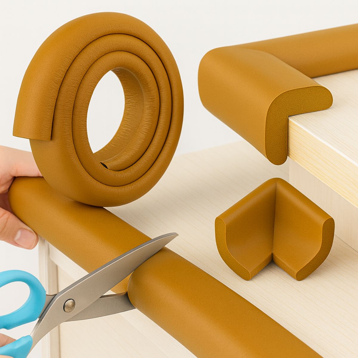 Protector De Esquinas Y Bordes (2 Metros Con 4 Esquineros). Protector De foam Seguridad Para Niños Y Bebés.