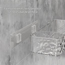 Repisa de baño pared. Estante flotante transparente con ventosas (Unidad). Organizador de ducha. 30.5x11.5x9.5cm.