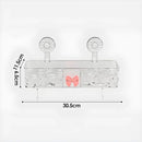 Repisa de baño pared. Estante flotante transparente con ventosas (Unidad). Organizador de ducha. 30.5x11.5x9.5cm.