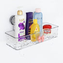 Repisa de baño pared. Estante flotante transparente con ventosas (Unidad). Organizador de ducha. 30.5x11.5x9.5cm.