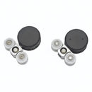 Rodachines para Puerta Corrediza de vidrio. Acabado Negro Mate. Deslizamiento Suave y Silencioso. (Par) para riel TD-8600B-4