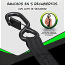 Correa De Amarre Retráctil (3m). Sujetador con Ganchos En S Con Seguro. Eslinga Cinta de sujeción Automática Para Carga Y Transporte. 500kg