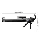 Pistola De Calafateo Profesional con linterna incorporada Para Silicona. Aplicador De Cartuchos, Adhesivos, salchichas Y Selladores. Calafateadora. 19 axis luxury (set de 48 piezas)