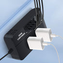 Inversor De voltaje Corriente Para Auto 200W. Convierte 12V a 110V. Adaptador De Carro Con 2 Tomas Y 4 Puertos USB.