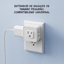 Regleta T Extensor De Tomacorrientes De Pared 5 En 1. Adaptador De Enchufe Compacto. Multiplicador De Tomas Eléctricas.