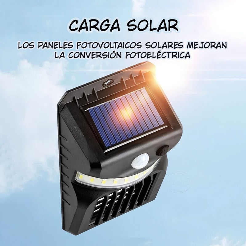 Lámpara Solar Antimosquitos De 26 LED Con Sensor De Movimiento. Luz Blanca Y Cálida. Trampa Mata Insectos con panel solar.