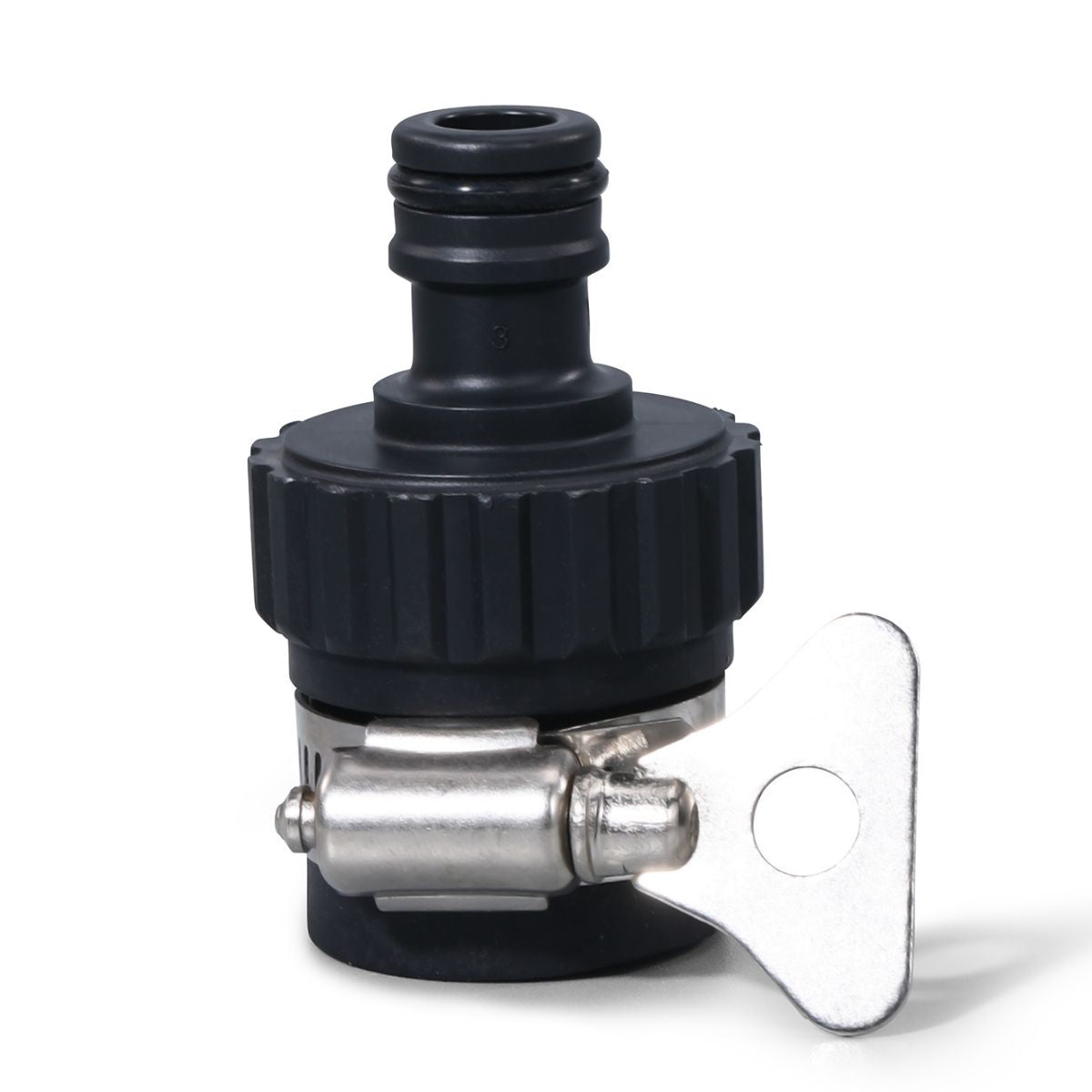 Adaptador De Manguera de agua Con Abrazadera Ajustable. Conector Rápido Universal Para Grifos Y Sistemas De Riego.