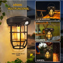 Lámpara Solar LED Portátil Con Sensor De Movimiento. Foco Luz Para Exterior Con Asa De Colgar y Panel Solar.