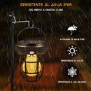 Lámpara Solar LED Portátil Con Sensor De Movimiento. Foco Luz Para Exterior Con Asa De Colgar y Panel Solar.