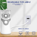 Nebulizador Portátil Recargable Por USB-C. Inhalador De Mano Silencioso Para Asma, Tos, Resfriado y Alergias.