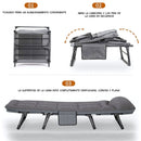 Cama auxiliar Plegable catre Portátil. Silla Reclinable Convertible En Cama. Catre con Respaldo Ajustable.  66*190cm