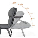 Cama auxiliar Plegable catre Portátil. Silla Reclinable Convertible En Cama. Catre con Respaldo Ajustable.  66*190cm
