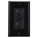Tomacorriente GFCI 20A Con Protección Contra Fallas a Tierra. Enchufe Eléctrico Con Seguro TR. Color Negro.