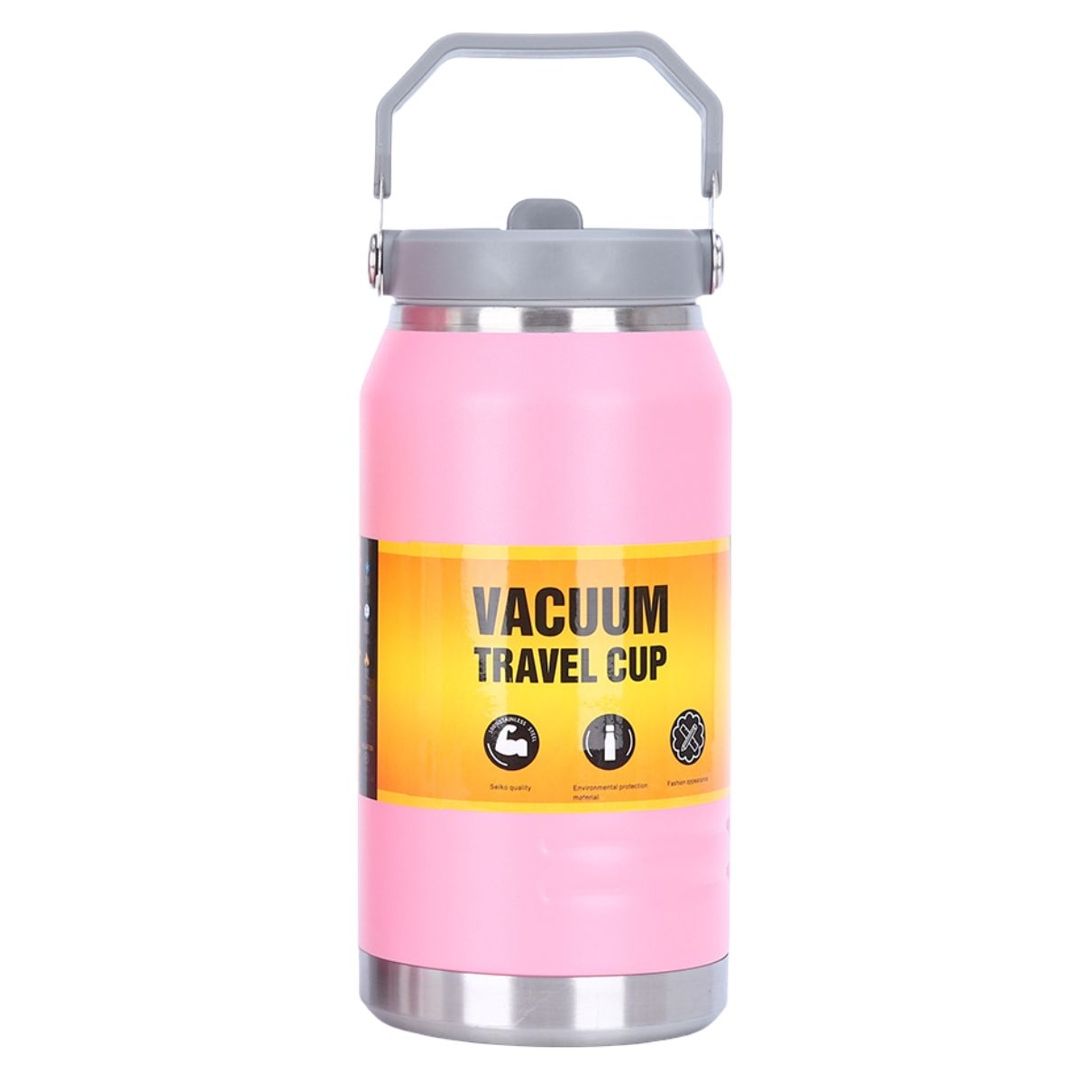 Botella De Agua Térmica 1200ml. Termo rosado De Doble Pared. Acero Inoxidable. Libre de BPA.