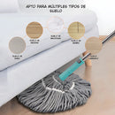 Trapeador Giratorio de Microfibra. Mopa Absorbente con Sistema de Autoescurrido Manual. Lampazo.