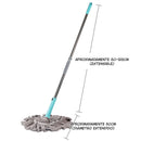Trapeador Giratorio. Con Mopa de tela Absorbente con Sistema de Autoescurrido Manual. Lampazo.