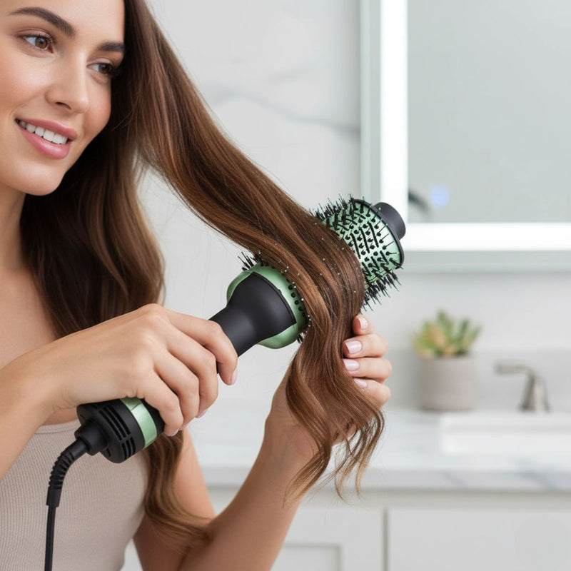 Cepillo Secador Eléctrico 2000W. Blower Cepillo de Aire Caliente para Cabello. Secador, Moldeador y Alisador 3 en 1.