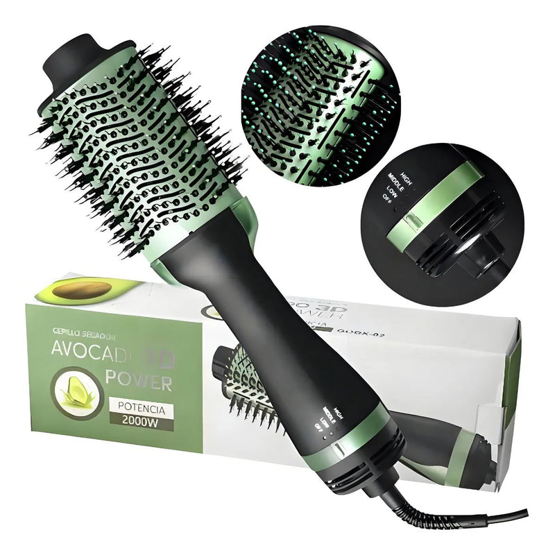 Cepillo Secador Eléctrico 2000W. Blower Cepillo de Aire Caliente para Cabello. Secador, Moldeador y Alisador 3 en 1.