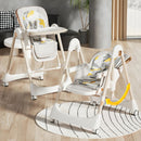 Silla de Comer para Bebes y niños. Silla Alta Multifuncional: Mecedora y Comedor Portátil. Respaldo Ajustable y Bandeja Desmontable.