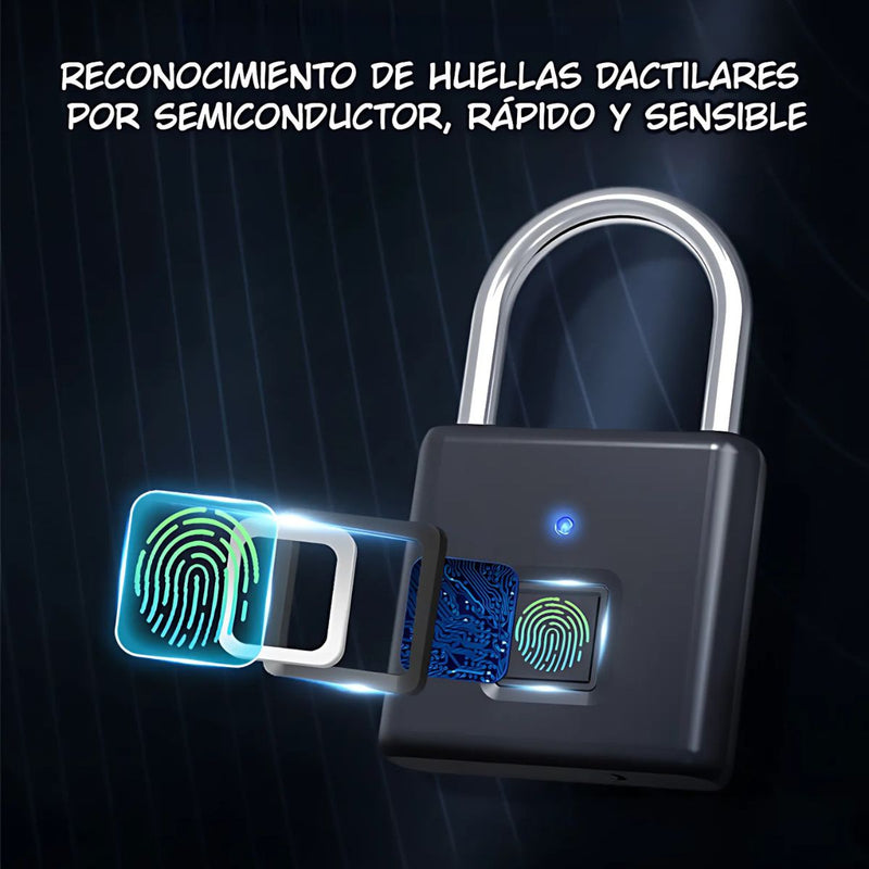 Candado Inteligente con Huella Digital. Sin Llaves ni Contraseña, Apertura Rápida de 0.5s. Smart lock.