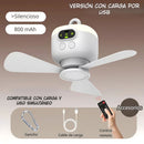 Abanico Ventilador Portátil Recargable con Control Remoto. Abanico de 3 Velocidades, Aspas Desmontables de 10" 27 cm.