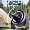 Abanico Ventilador Portátil Recargable USB C. Abanico inalambrico y silencioso. Color gris.