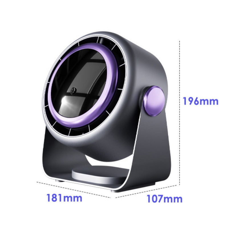 Abanico Ventilador Portátil Recargable USB C. Abanico inalambrico y silencioso. Color gris.