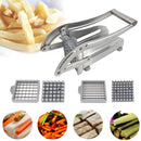 Cortador De Papas. Picadora Rebanadora De frutas y Vegetales Manual De Acero Inoxidable. Incluye 3 Cuchillas Intercambiables.
