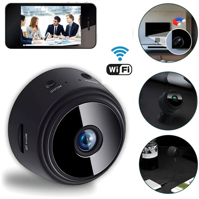 Cámara De Seguridad WiFi Mini HD 1080P Con Visión Nocturna Y Detección De Movimiento.  Videovigilancia.