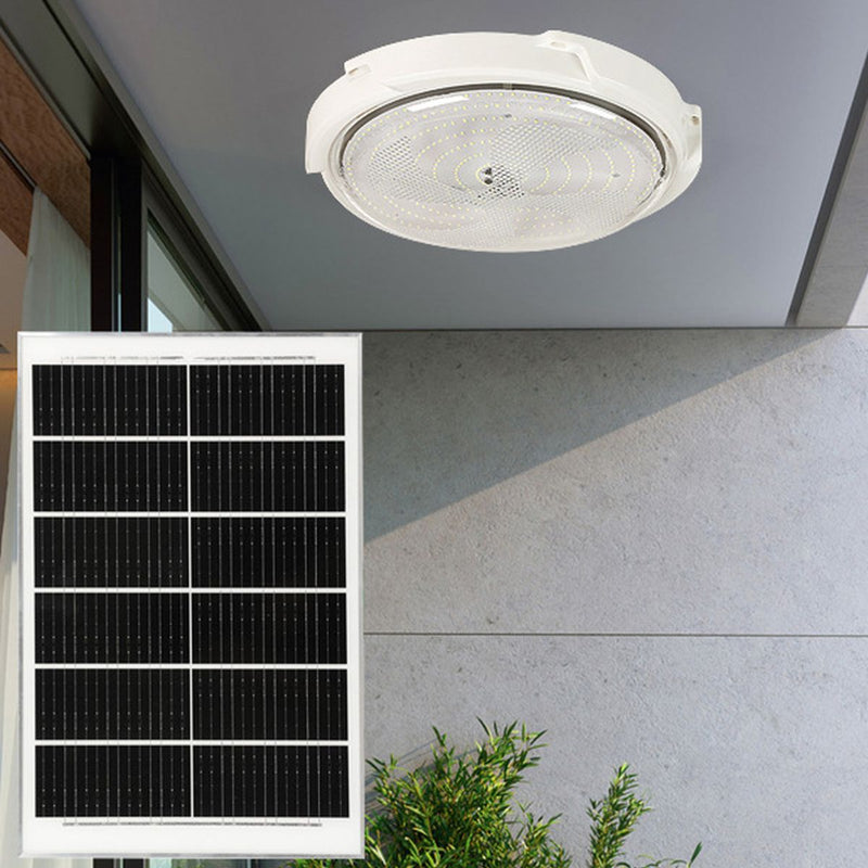 Lámpara Solar LED De Techo 200W Con Panel De Silicio Y Control Remoto. Luz Blanca Fría Para Interiores Y Exteriores con panel solar.