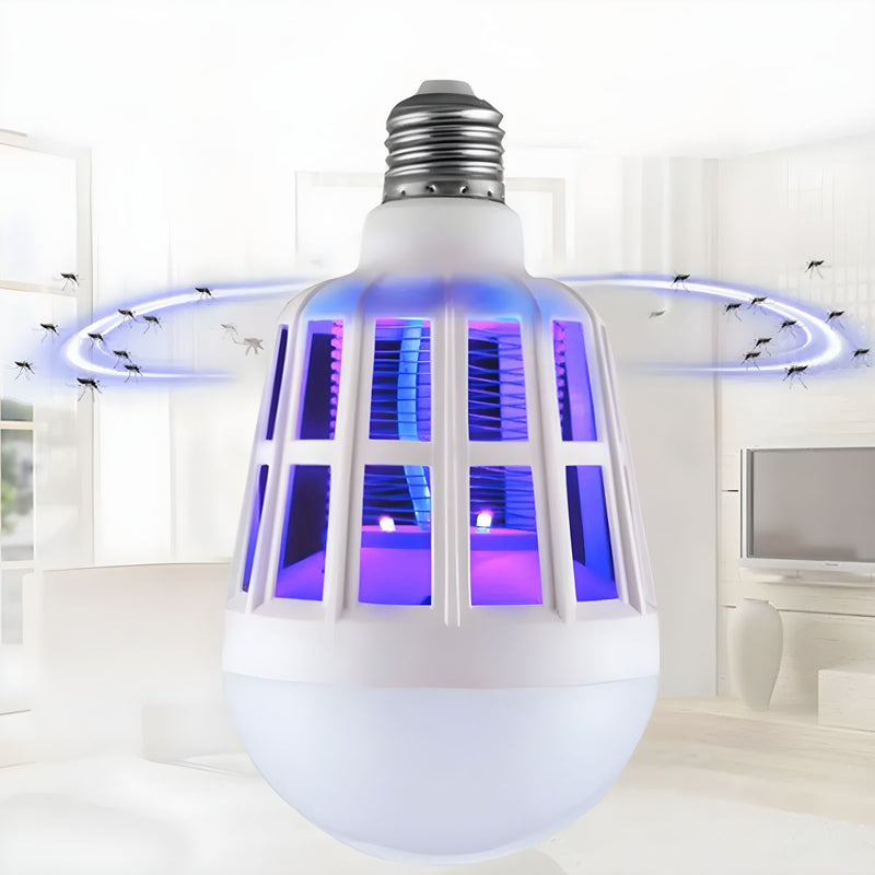 Bombillo Mata Mosquitos. Lámpara Antimosquitos LED 15W 110V Con Luz Ultravioleta. Foco Mata Insectos. Luz Nocturna Repelente.