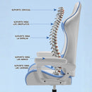 Silla Gamer Ergonómica Azul y Blanca. Silla de Oficina Reclinable con Reposapiés Extensible.