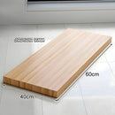Repisa Flotante de Madera Natural barnizada (Unidad). Repisa de pared. Tablilla 60x40cm. 16 mm grosor