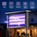 Lámpara Mata Insectos Solar 15W. Trampa para Mosquitos Con panel solar y Luz UV. Resistente al Agua IPX6 para Exteriores.