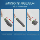 Trapeador Giratorio de Microfibra. Mopa Absorbente con Sistema de Autoescurrido Manual. Lampazo con Palo de Acero Inoxidable.