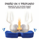 Cojín ortopédico ergonómico para silla. Almohada de asiento para aliviar presión en coxis, glúteos y zona lumbar. Almohadilla. 45x35x7cm