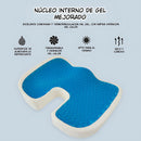 Cojín ortopédico ergonómico para silla. Almohada de asiento para aliviar presión en coxis, glúteos y zona lumbar. Almohadilla. 45x35x7cm