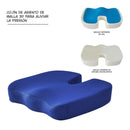 Cojín ortopédico ergonómico para silla. Almohada de asiento para aliviar presión en coxis, glúteos y zona lumbar. Almohadilla. 45x35x7cm