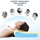 Almohada Ortopédica Ergonómica. Soporte Cervical de Espuma con Funda Transpirable para Dormir Mejor. 55*35*11/9cm