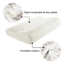 Almohada Ortopédica Ergonómica. Soporte Cervical de Espuma con Funda Transpirable para Dormir Mejor. 55*35*11/9cm