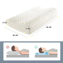 Almohada Ortopédica Ergonómica. Soporte Cervical de Espuma con Funda Transpirable para Dormir Mejor. 55*35*11/9cm