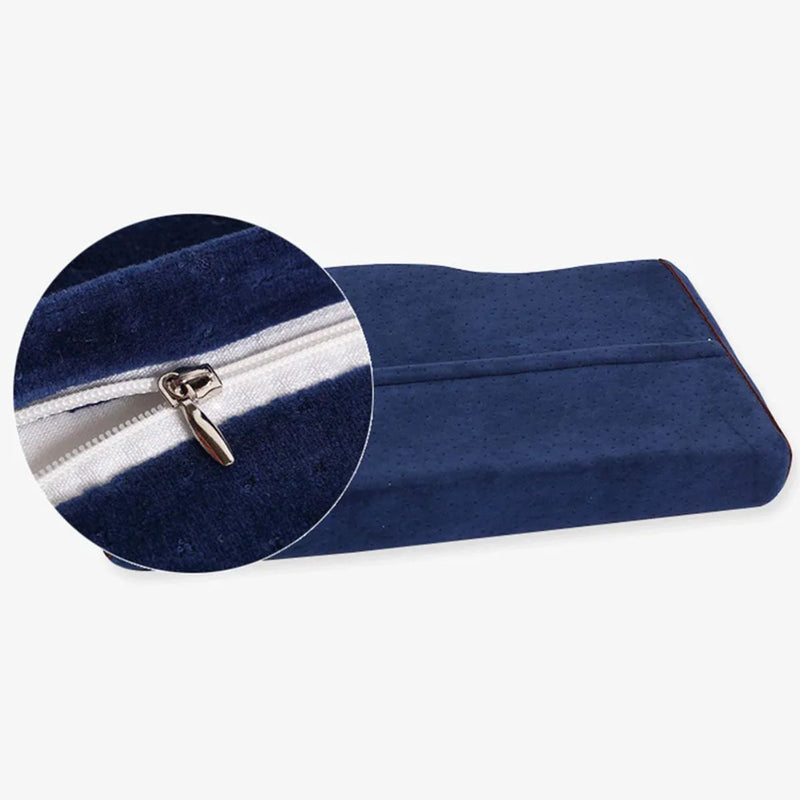 Almohada Ortopédica Ergonómica. Cojín Cervical  con Diseño de Tres Curvas para Dormir Mejor. 50*30*10-7CM;