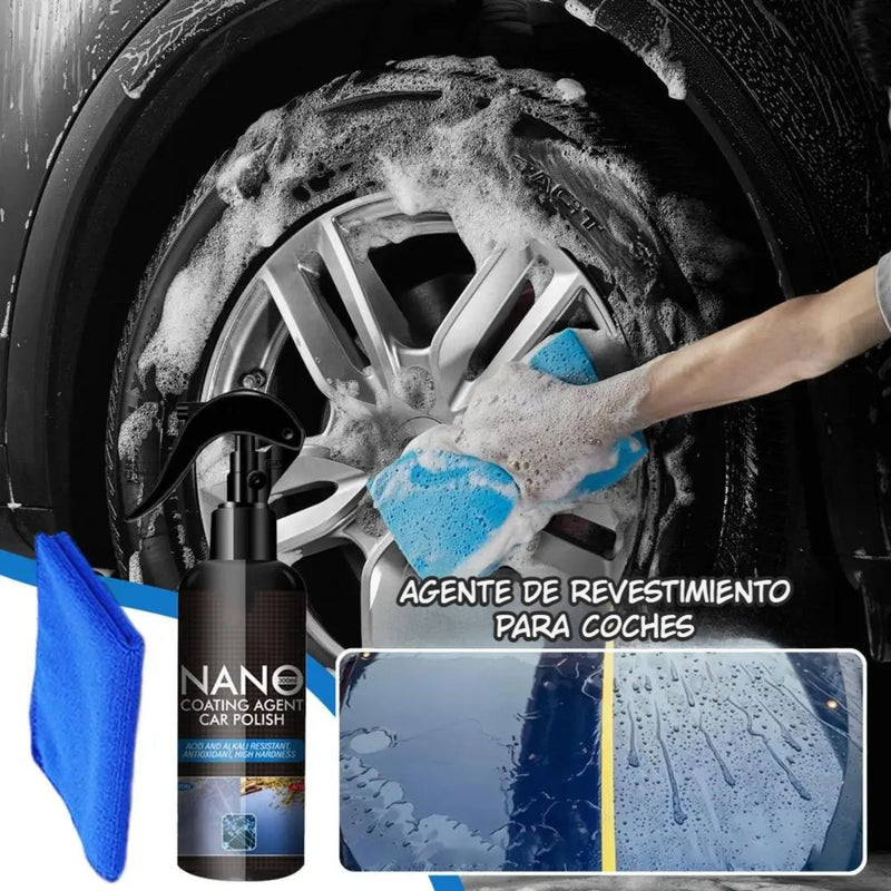 Pulidor Líquido para Autos 300ml. Spray Protector y Abrillantador de Carros. Cera en Spray Resistente al Agua y Antioxidante.