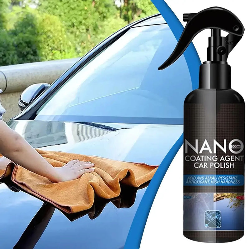 Pulidor Líquido para Autos 300ml. Spray Protector y Abrillantador de Carros. Cera en Spray Resistente al Agua y Antioxidante.