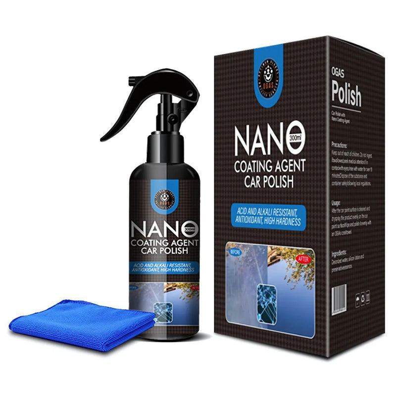 Pulidor Líquido para Autos 300ml. Spray Protector y Abrillantador de Carros. Cera en Spray Resistente al Agua y Antioxidante.